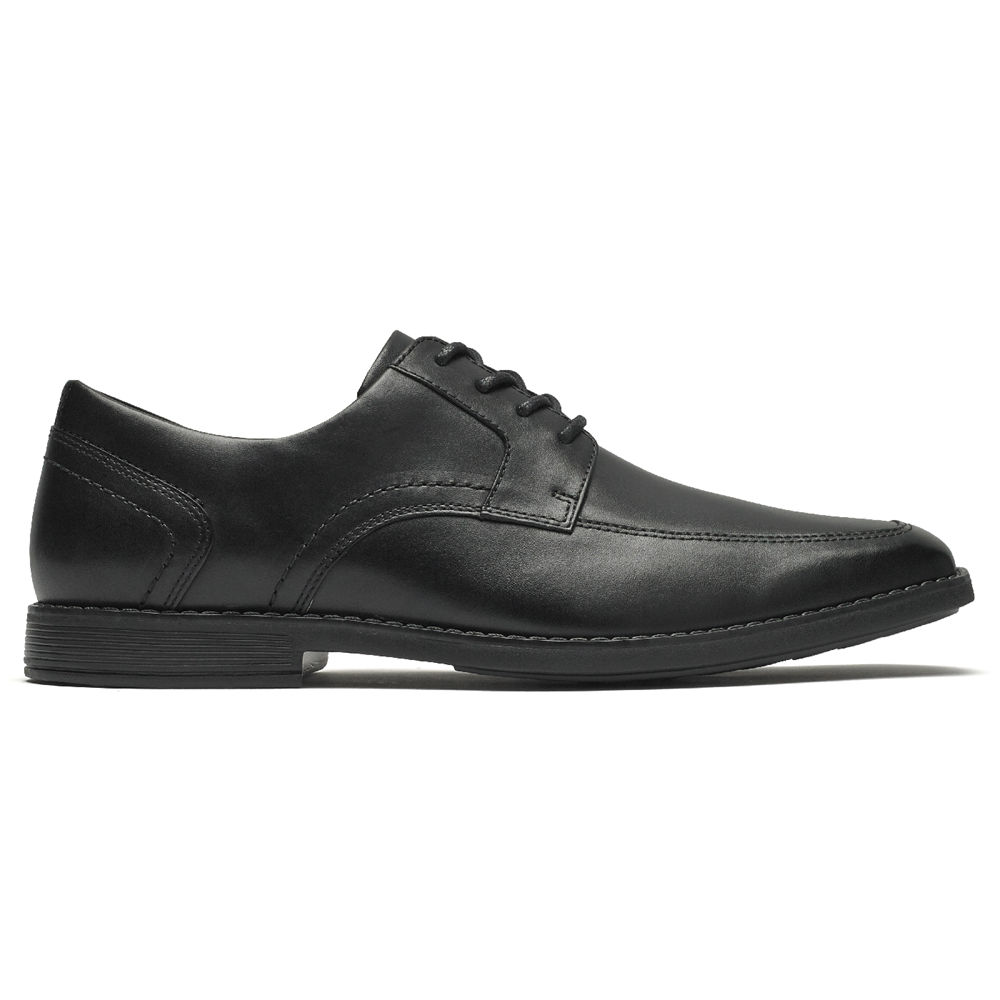 Rockport Mens Oxfords Black - Slayter Apron Toe - UK 820-NXCQUS